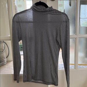 Uniqlo Monochrome Checkered Blouse
